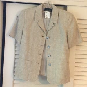 Linen Short Sleeve Dress Jacket